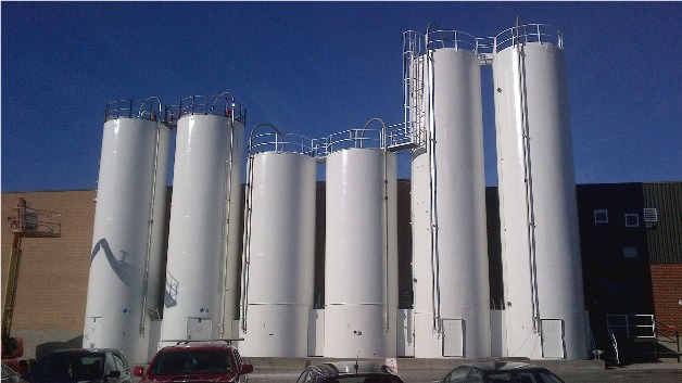 painted silos